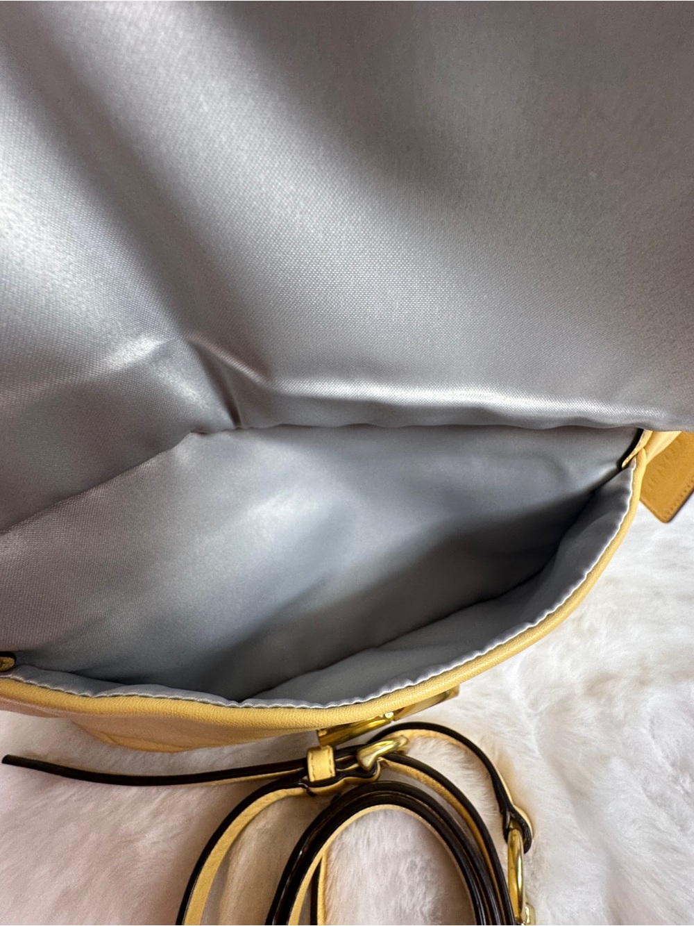 Coach Kristin Buttercup Yellow Leather Convertible Crossbody Shoulder Bag F22308 - Picture 8 of 10